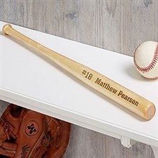 Personalized Mini Baseball Bat - Name  Number - 16759