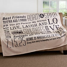 Personalized Romantic Couple Blanket - Our Life Together - 16882