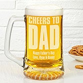Personalized Beer Glass Mug - Cheers! To Him - 17039