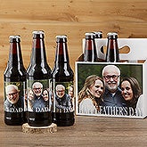 Personalized Beer Bottle Labels & Bottle Carrier - Cheers To Dad - 17041