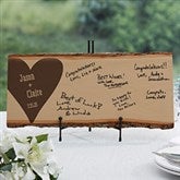 Personalized Basswood Plank -Wood Wedding Guest Book - 17072