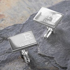 Personalized Silver Cufflinks - My Children - 17208