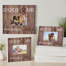 Personalized Rustic Picture Frame - Daddy & Me - 17358