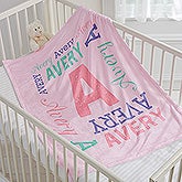 Personalized Baby Blankets - Repeating Name - 17474