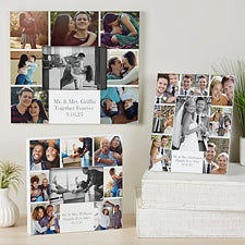 Personalized Wedding Photo Printed Picture Frame - Wedding Photo Collage - 17679