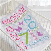 Personalized Baby Blankets for Girls - Sweet Baby Girl - 17680