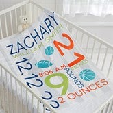 Personalized Baby Blankets for Boys - Sweet Baby Boy - 17681