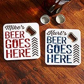 Personalized Beer Bottle Opener Coasters - 18003