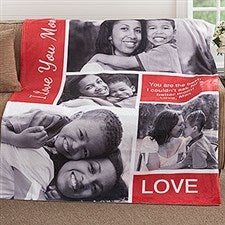 Custom Photo Collage Blanket - Family Love - 18493