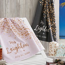 Personalized Beach Towels - Sparkling Love - 18627