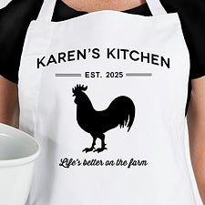 Personalized Apron  Potholder - Farmhouse Kitchen - 18633