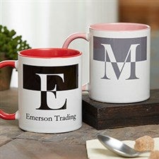 Personalized Initials Ceramic Coffee Mugs - 18740