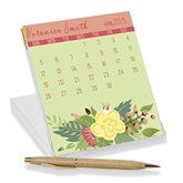 Personalized Desk Calendar - Modern Floral - 19210