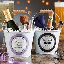 Wedding Party Favor Personalized Mini Metal Bucket - 19578