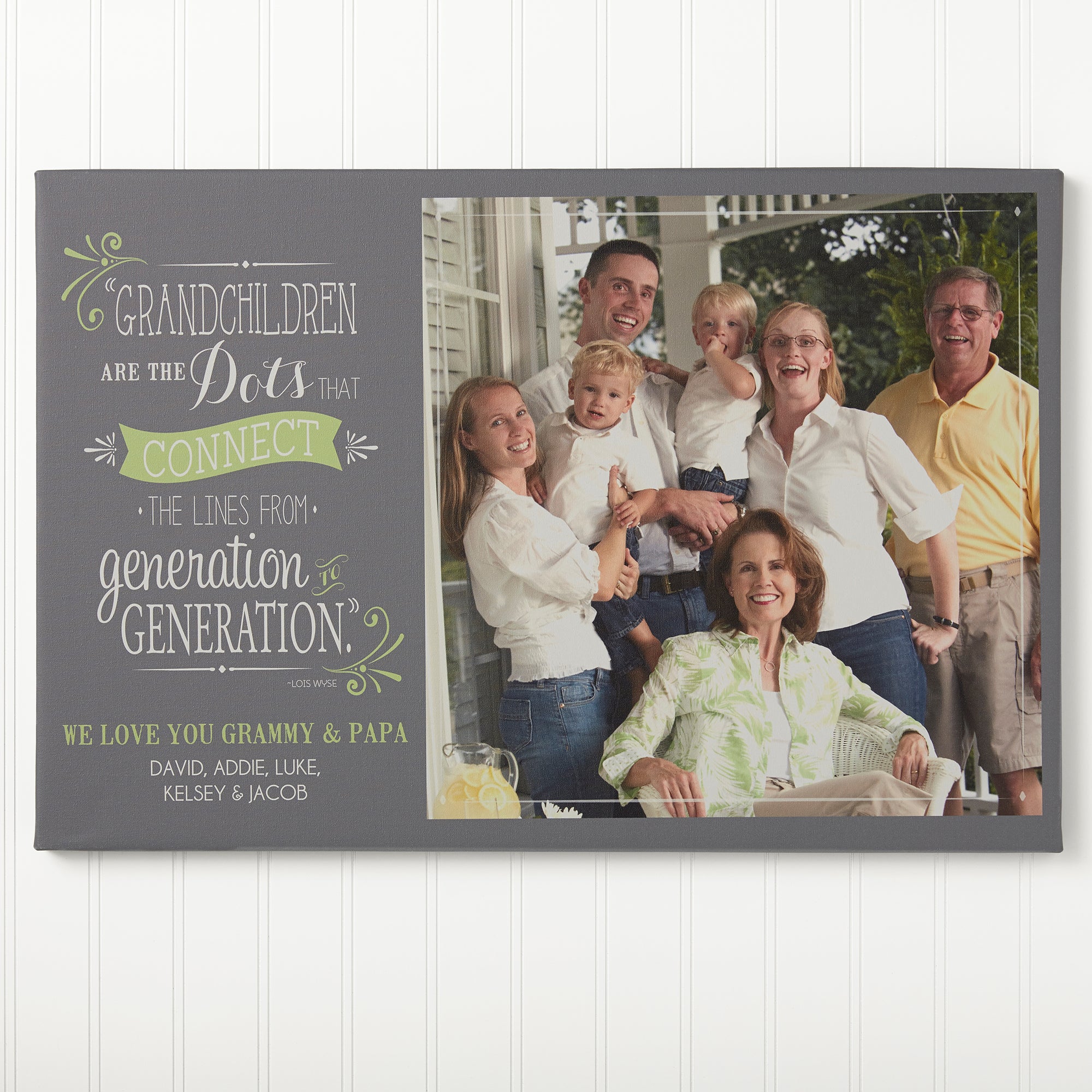 14918 - Our Grandchildren Personalized Photo Canvas Print