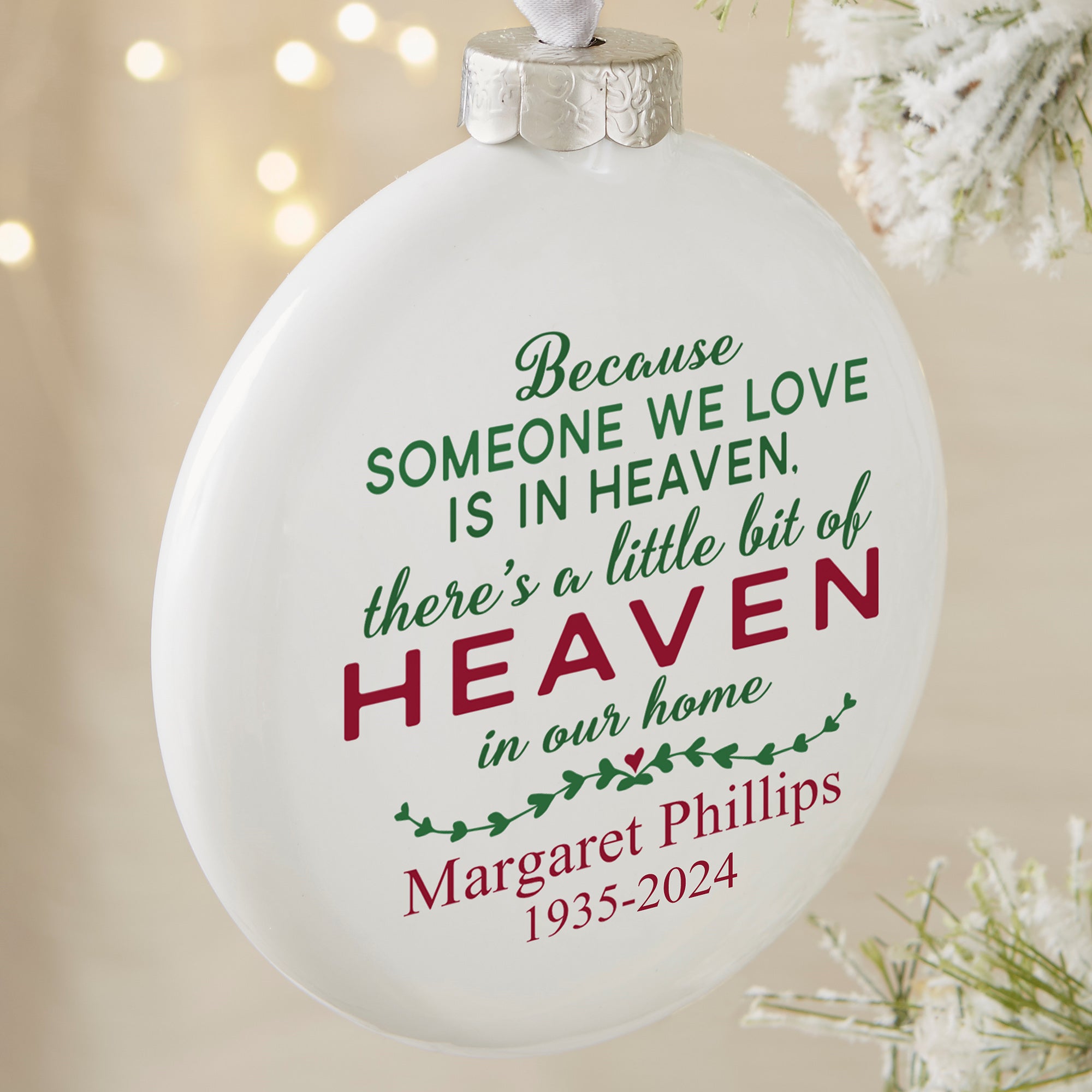 16368 - Heaven In Our Home Personalized Deluxe Memorial Ornament