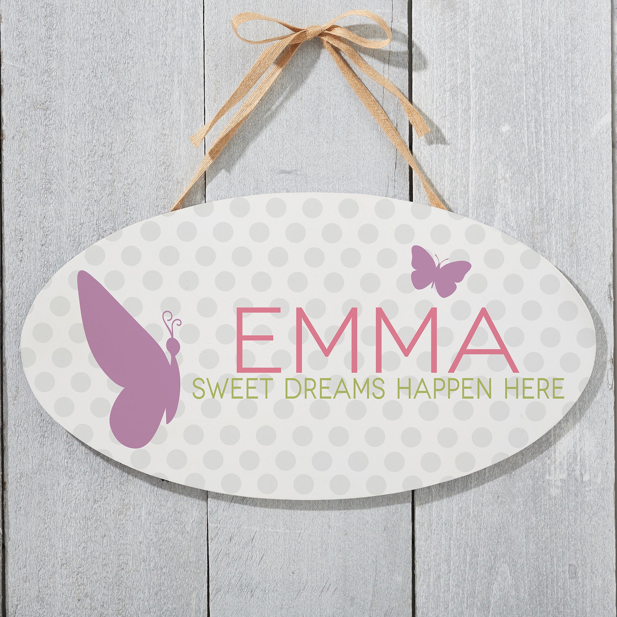 18252 - Sweet Baby Girl Personalized Oval Wood Sign