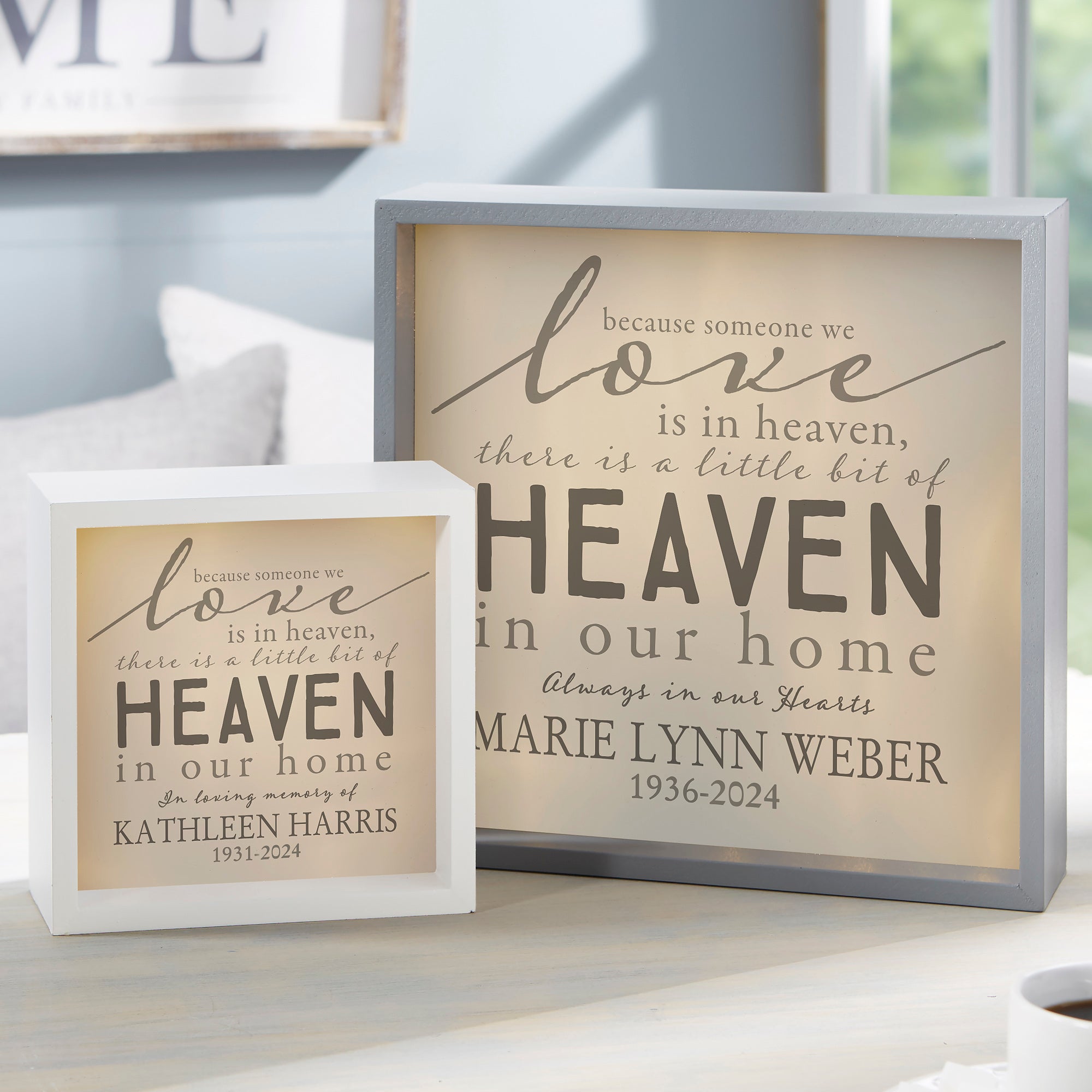 18272 - Heaven In Our Home Personalized LED Light Shadow Box