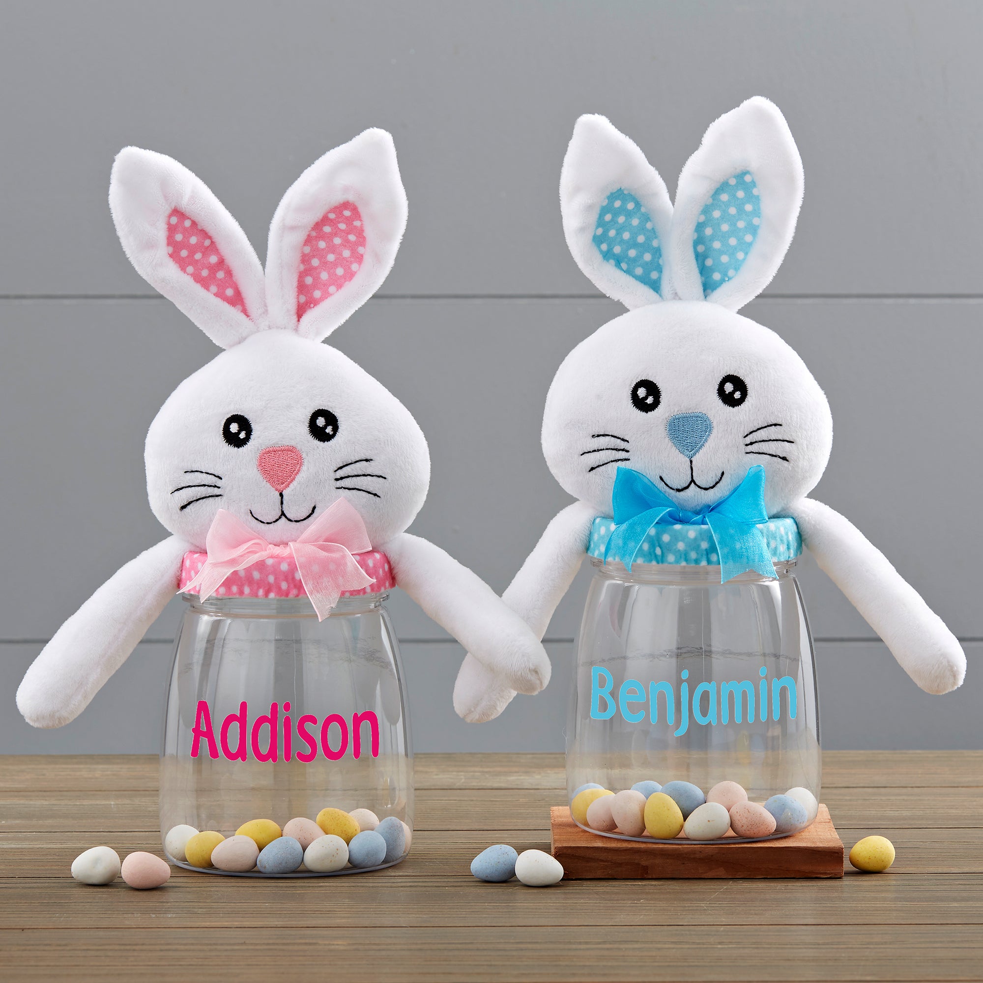 18273 - Easter Bunny Personalized Easter Bunny Candy Jar