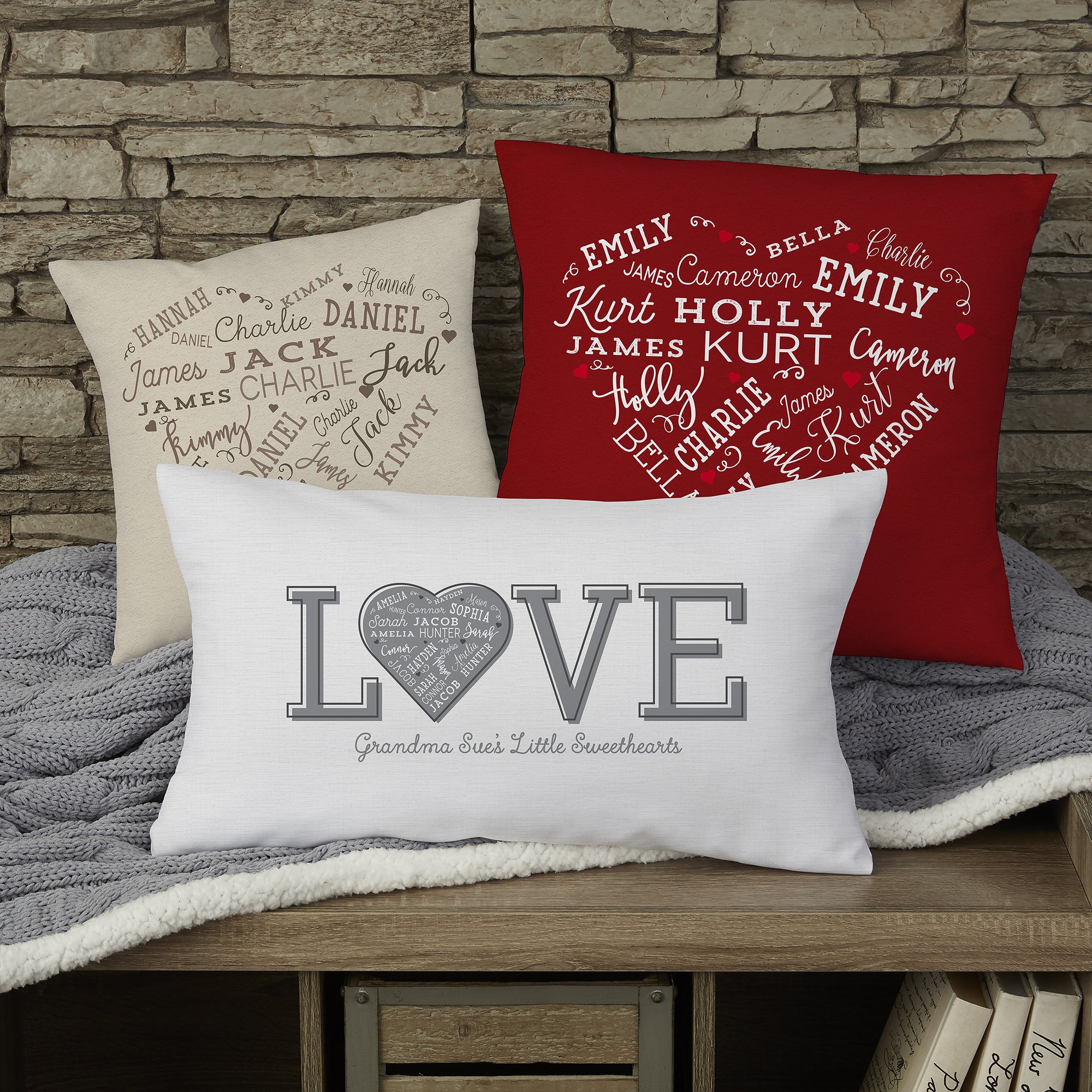 18502 - Close To Her Heart Personalized Throw Pillow