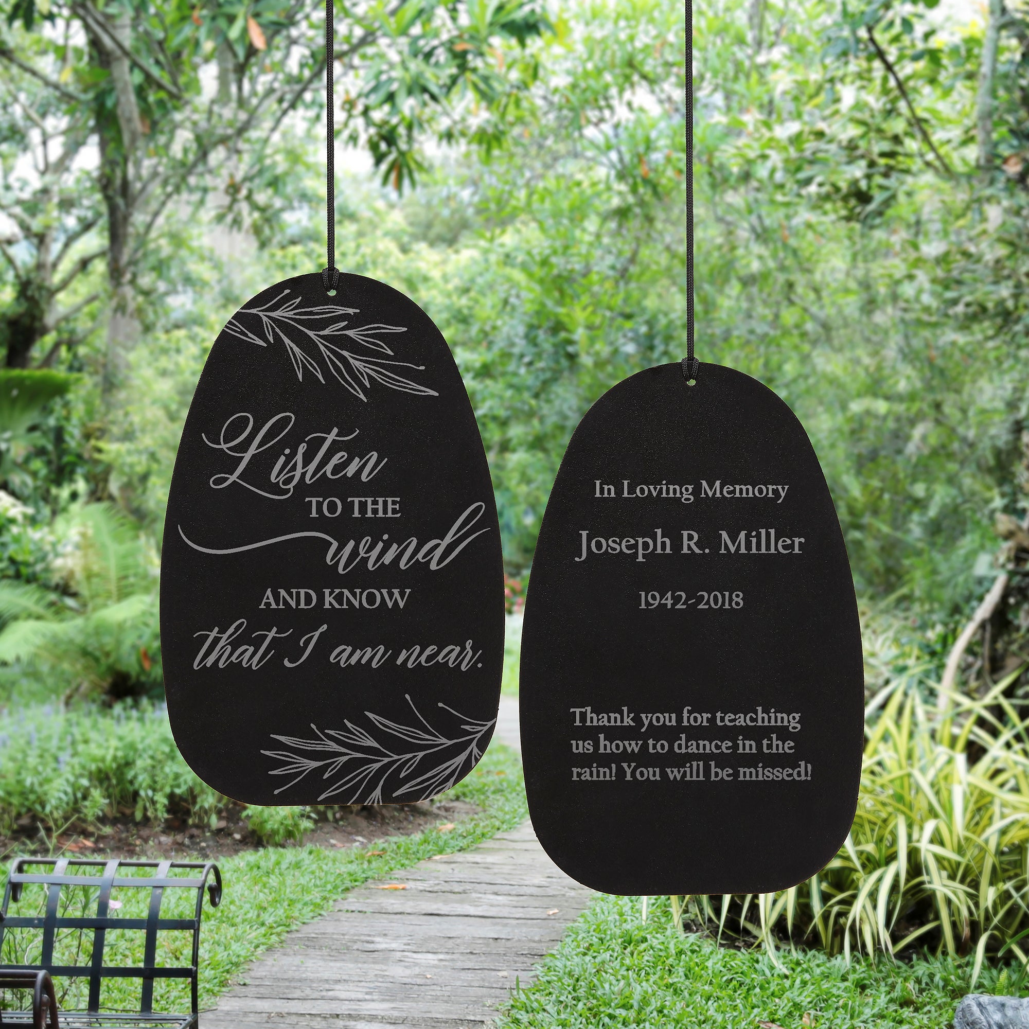 20175 - Listen To The Wind Personalized Memorial Premium Wind Chimes