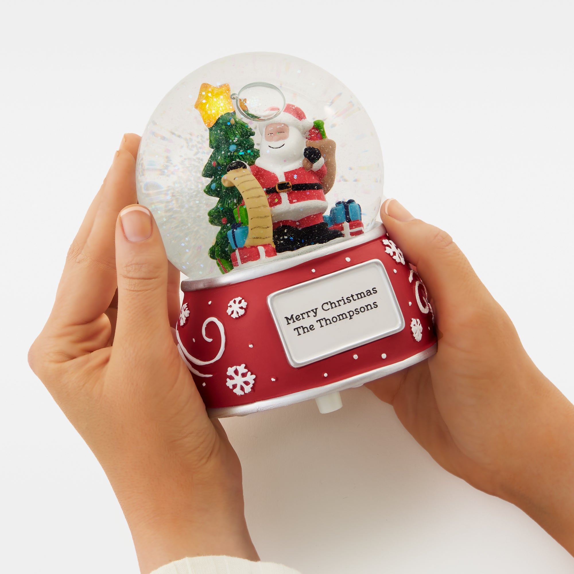 21014 - Santa Claus Personalized Light Up Snow Globe