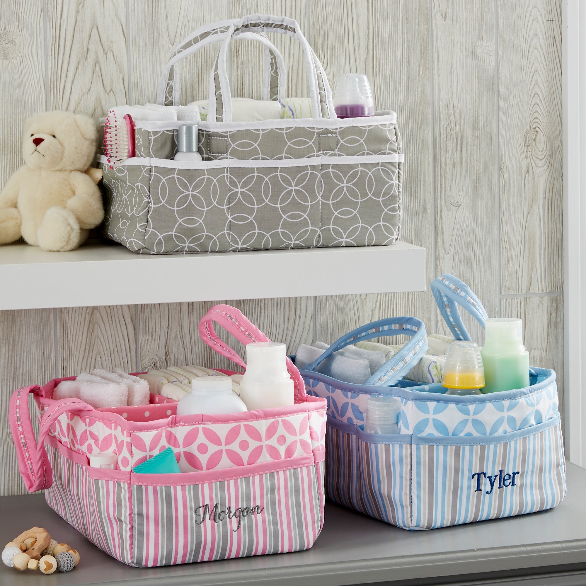 21138 - Personalized Embroidered Diaper Caddy