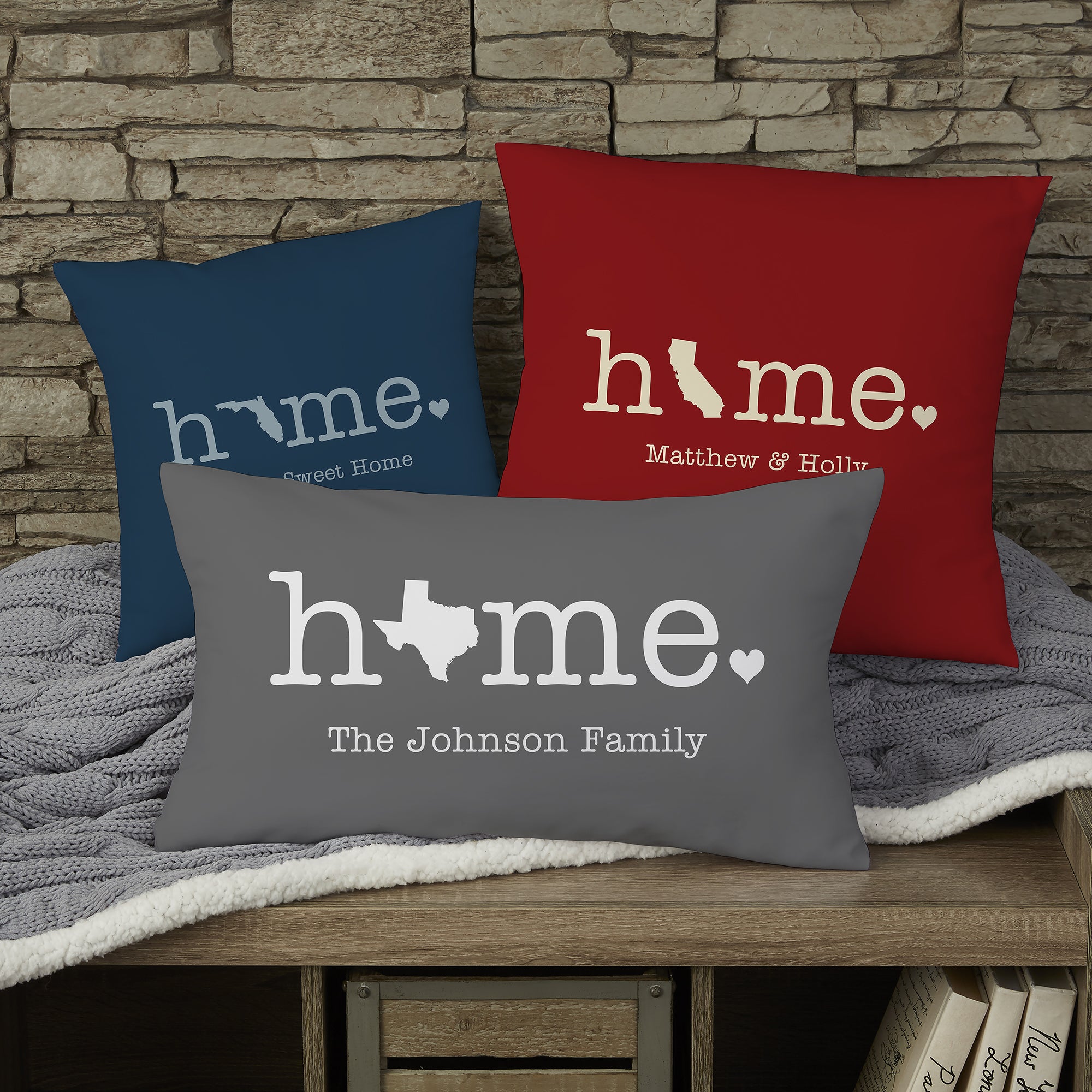 21527 - Home State Personalized Throw Pillow