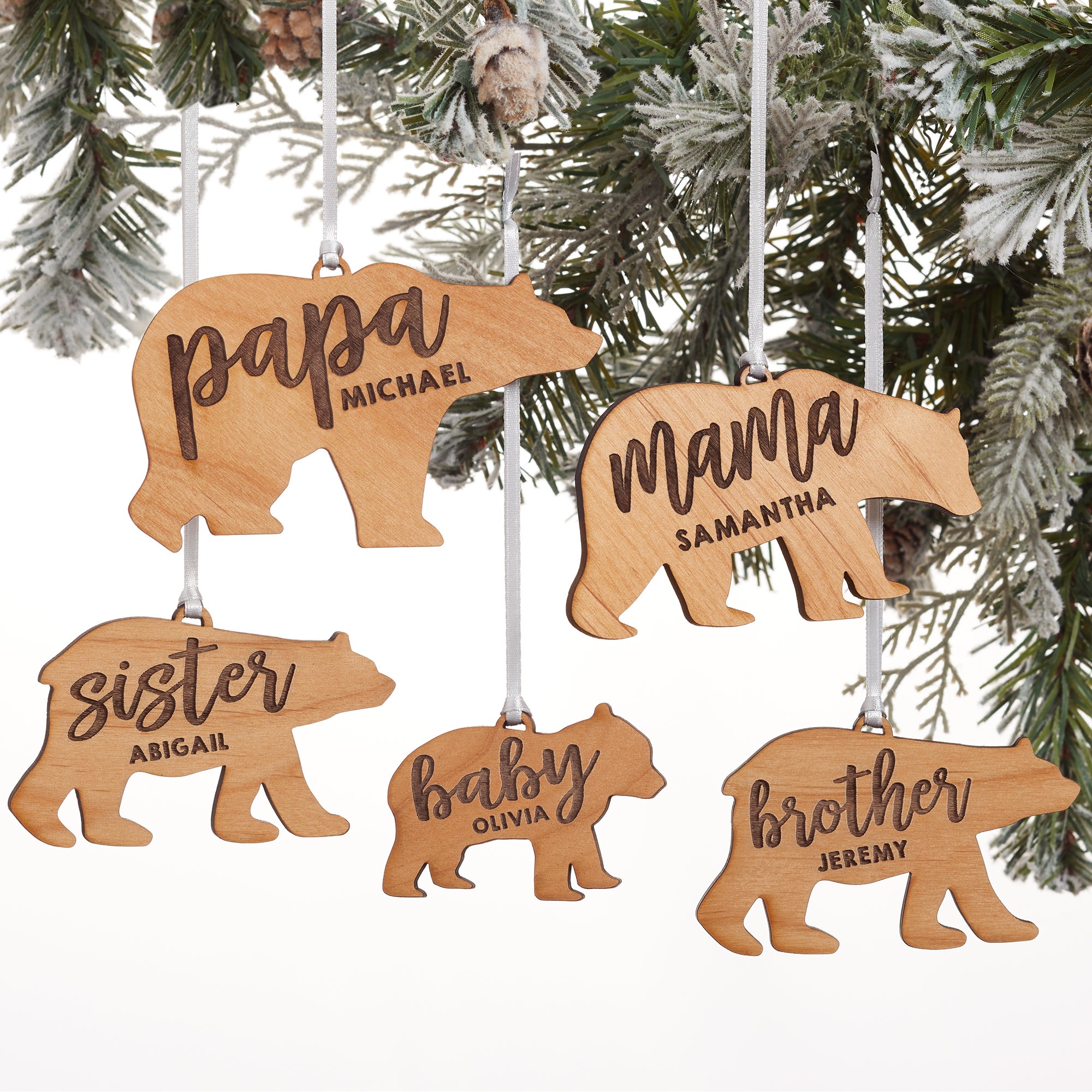 21725 - Bear Family Personalized Ornament Collection