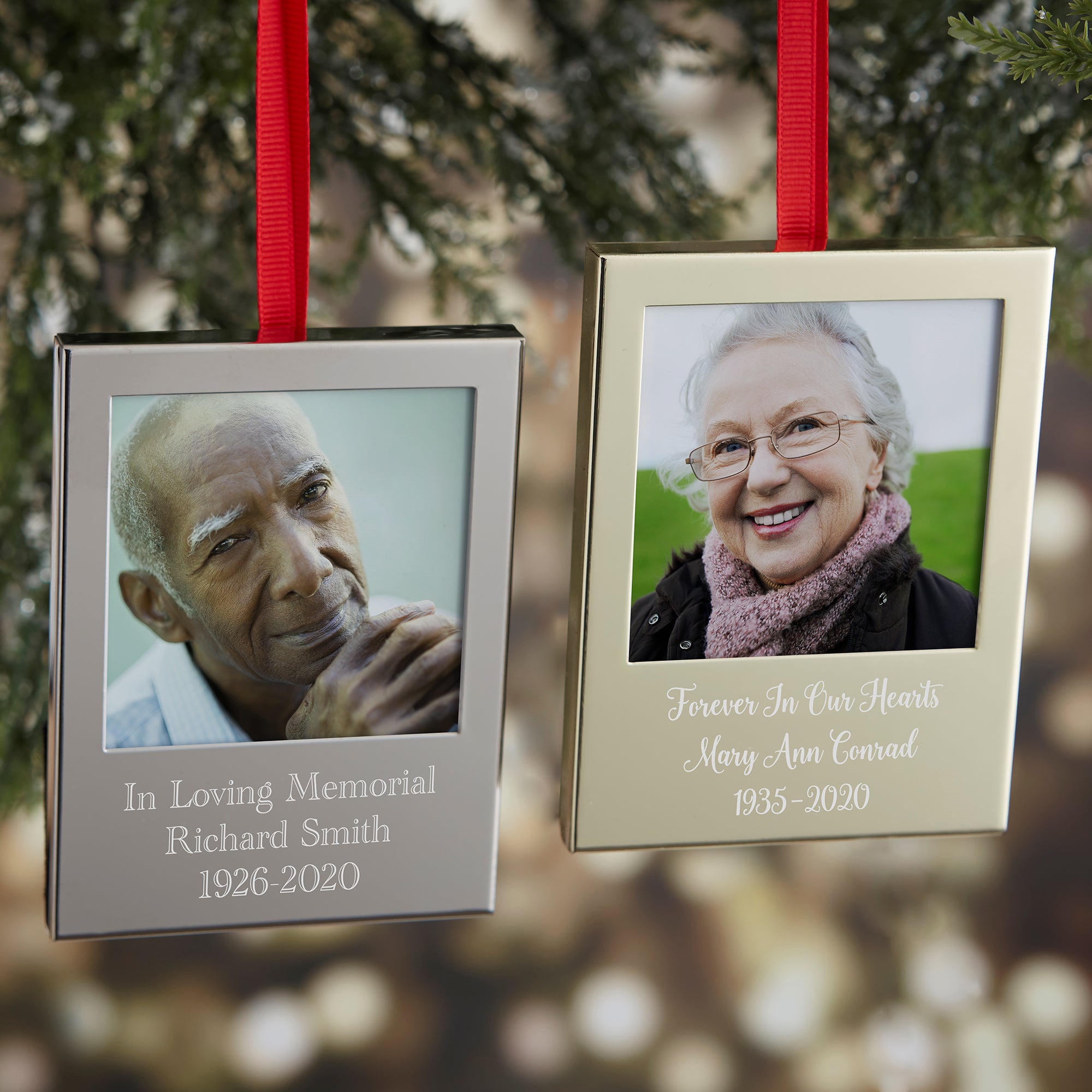 21769 - Memorial Photo Engraved Picture Frame Ornaments