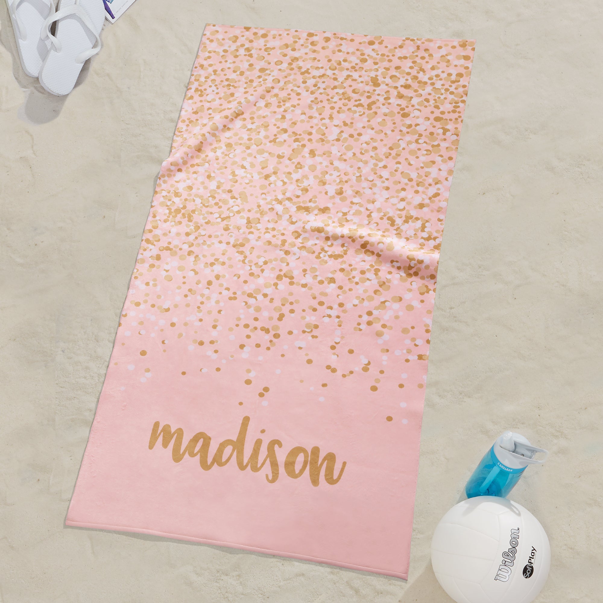 22793 - Sparkling Name Personalized Beach Towel