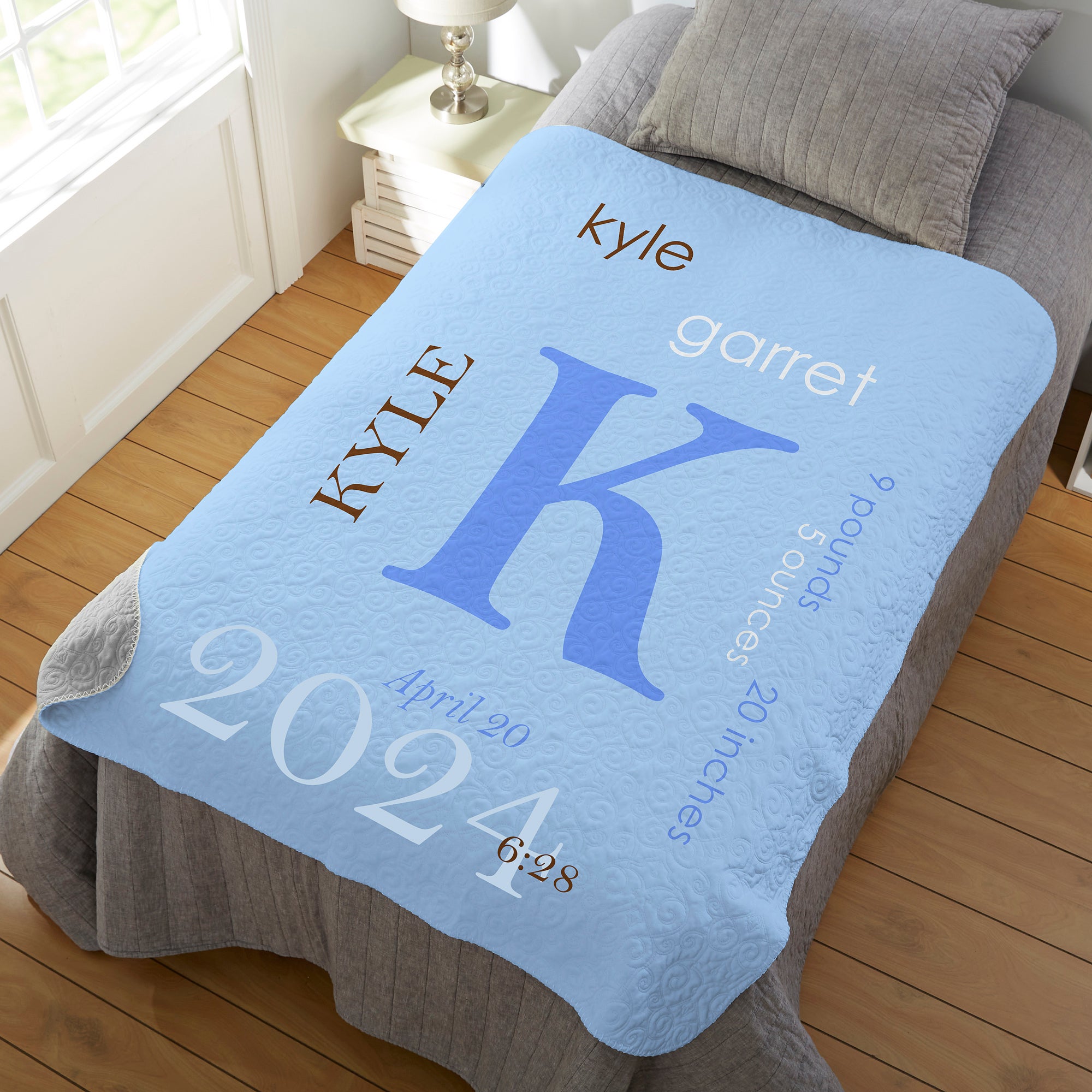 23857 - All About Baby Boy Personalized Baby Blankets