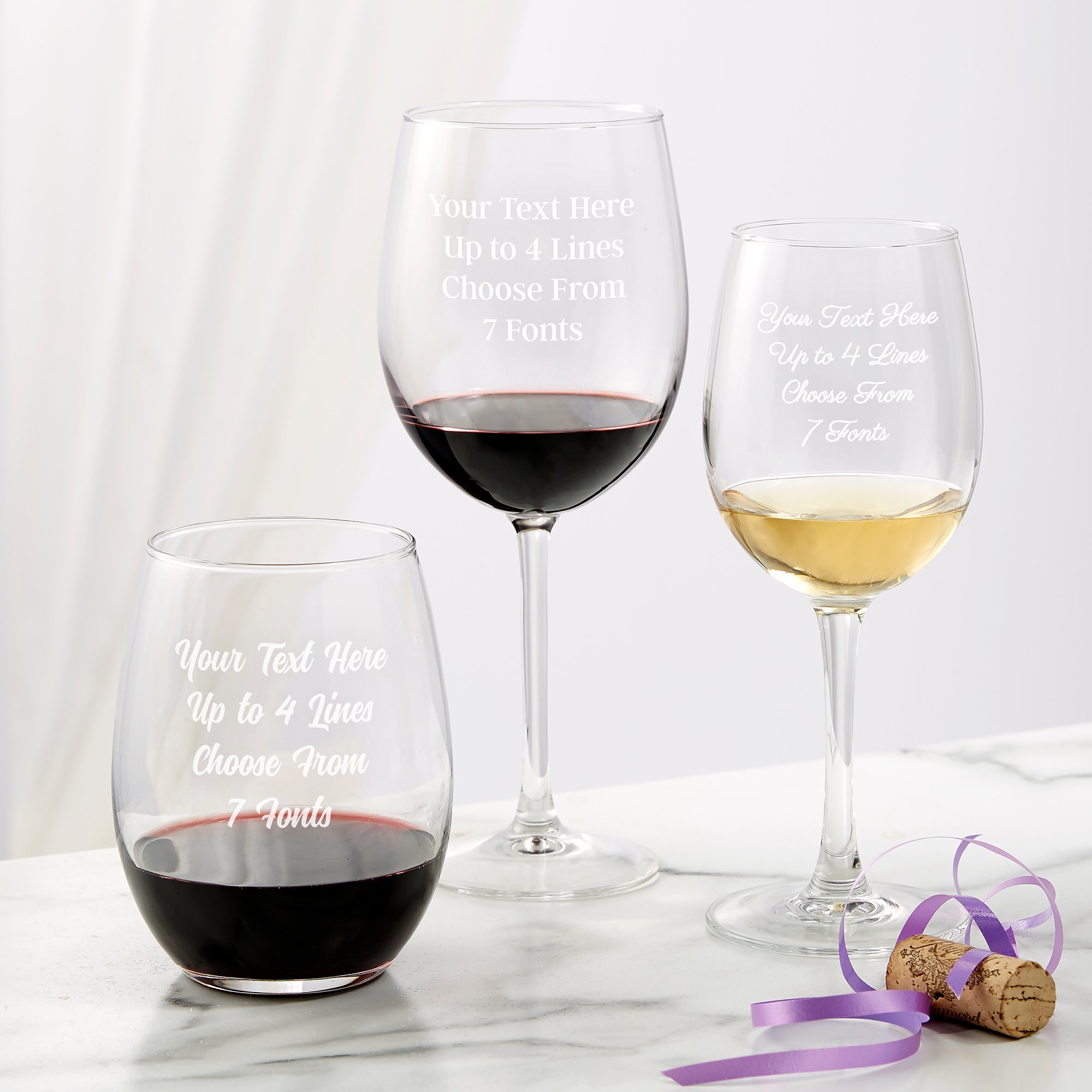 24320 - Engraved Message Wine Glass Collection