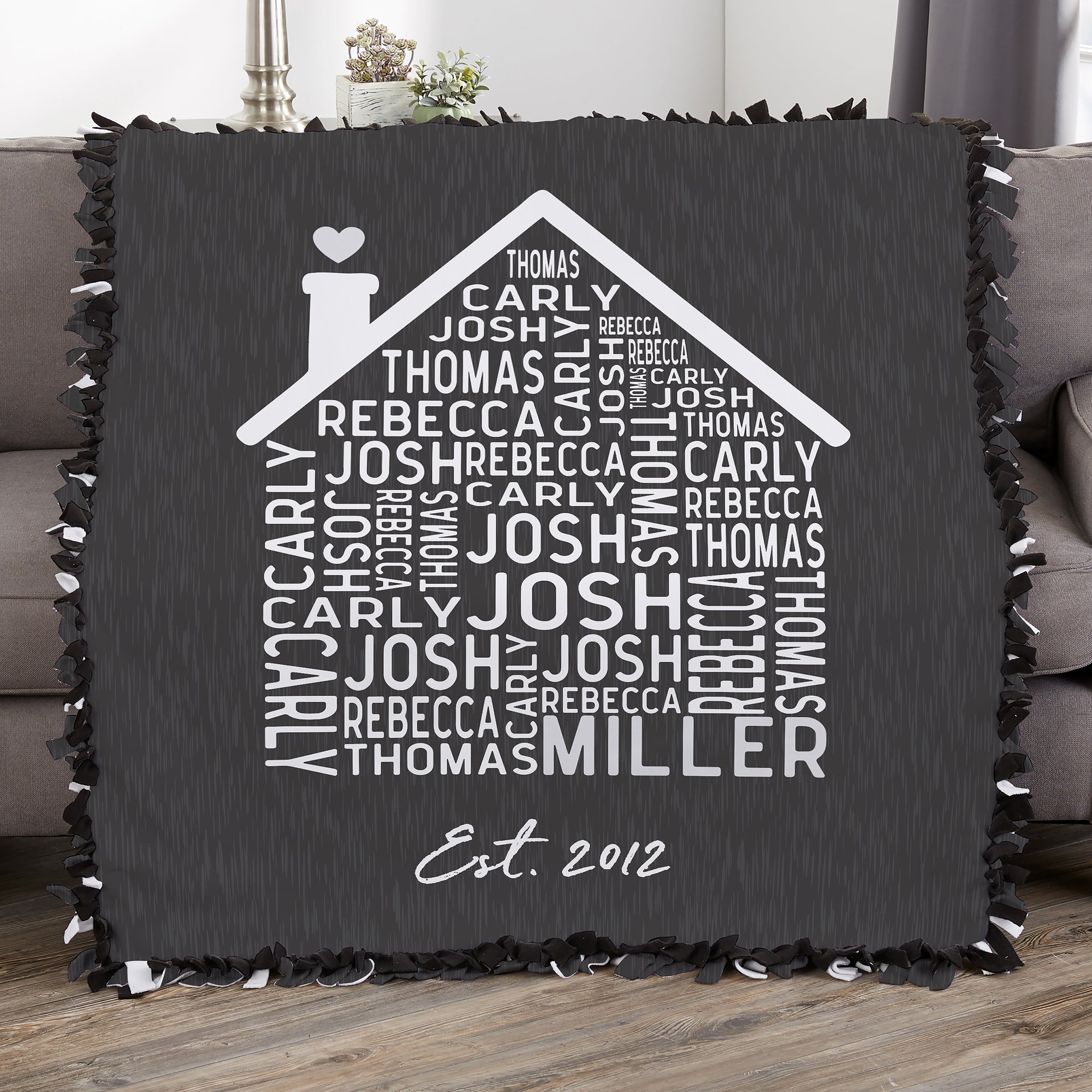 24758 - Family Home Personalized Blanket