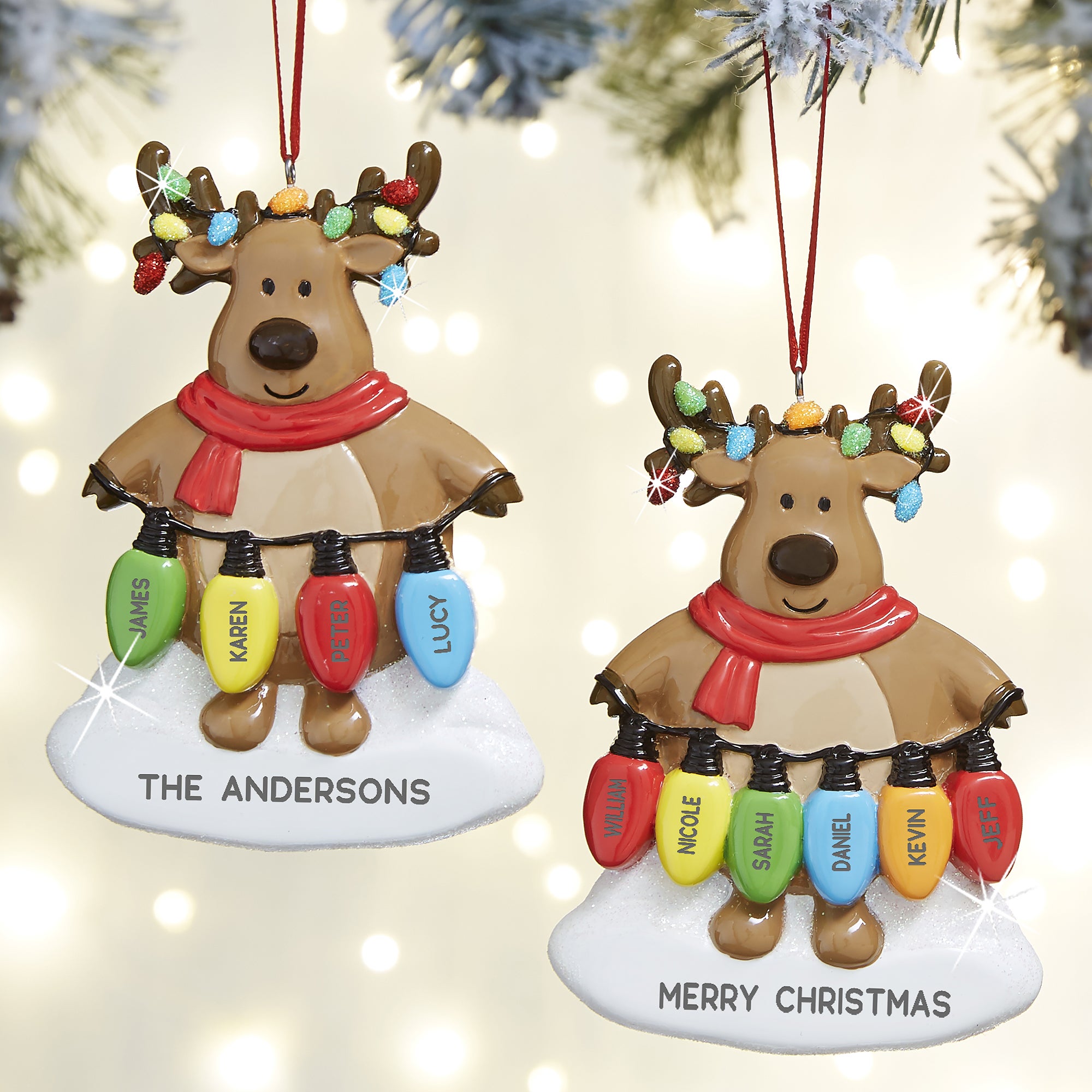 24771 Christmas Lights Reindeer Personalized Ornament   24771 63525 190812065500 