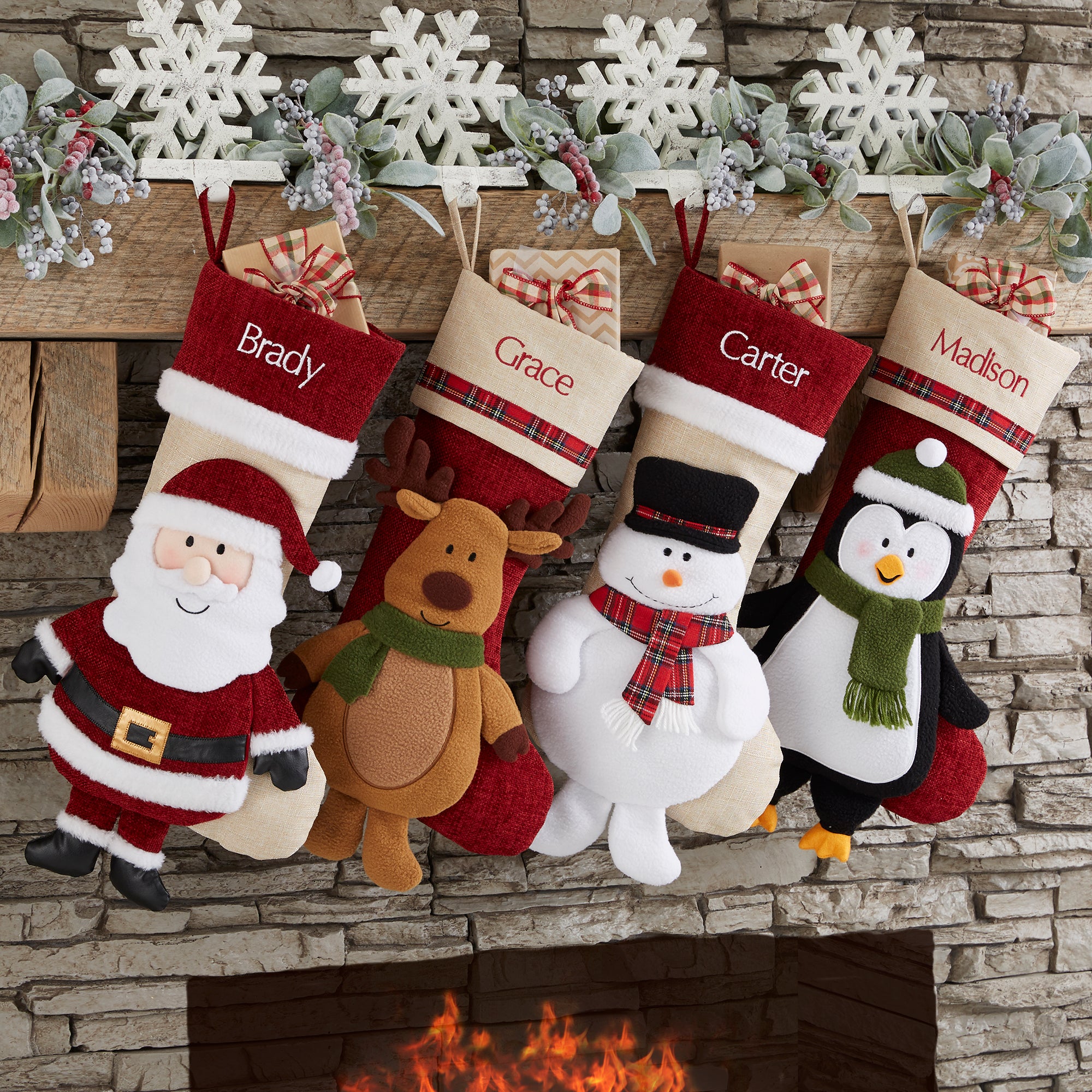 24806 Cheerful Holiday Personalized Christmas Stocking   24806 64183 190826091212 