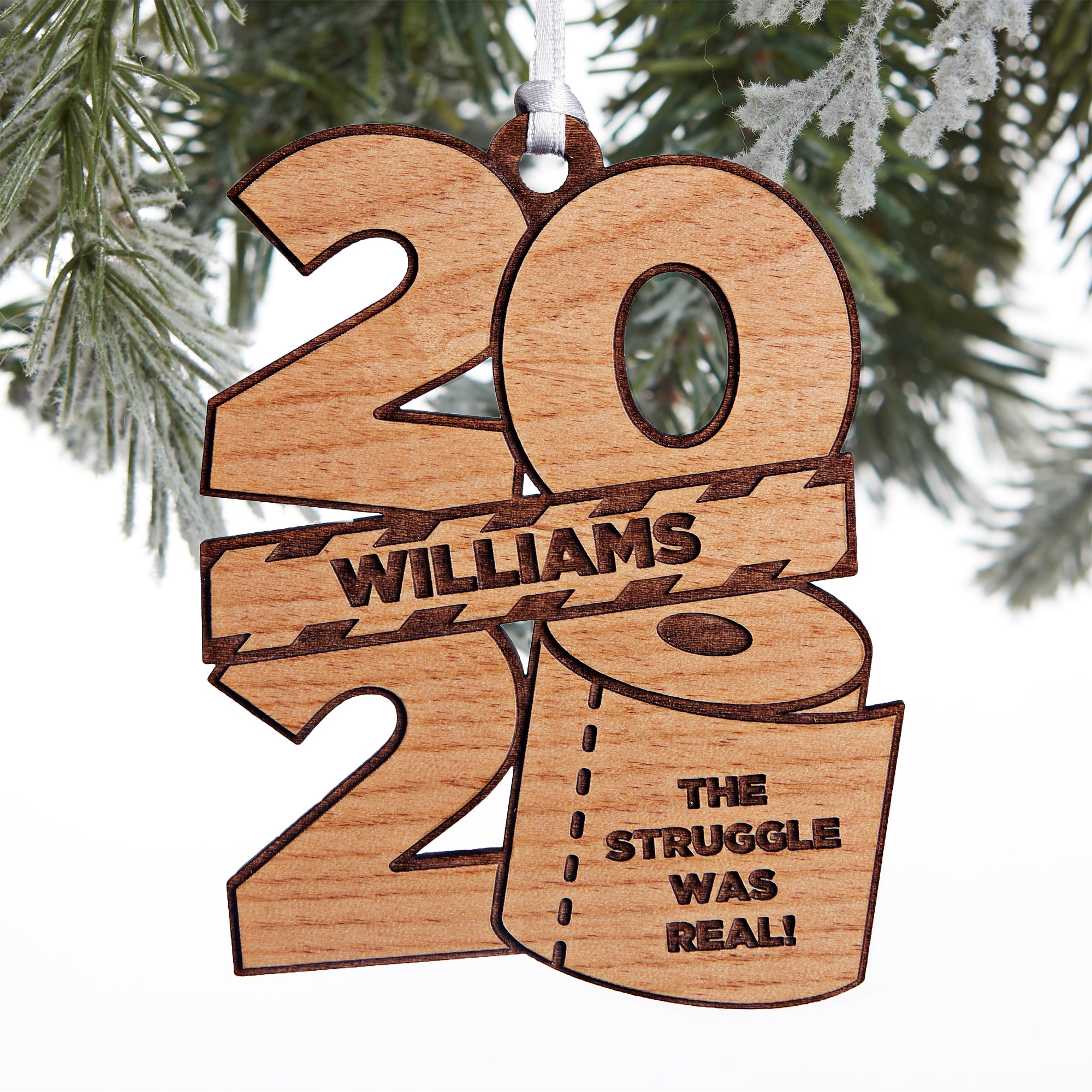 29027 - 2020 Toilet Paper Roll Personalized Wood Ornament