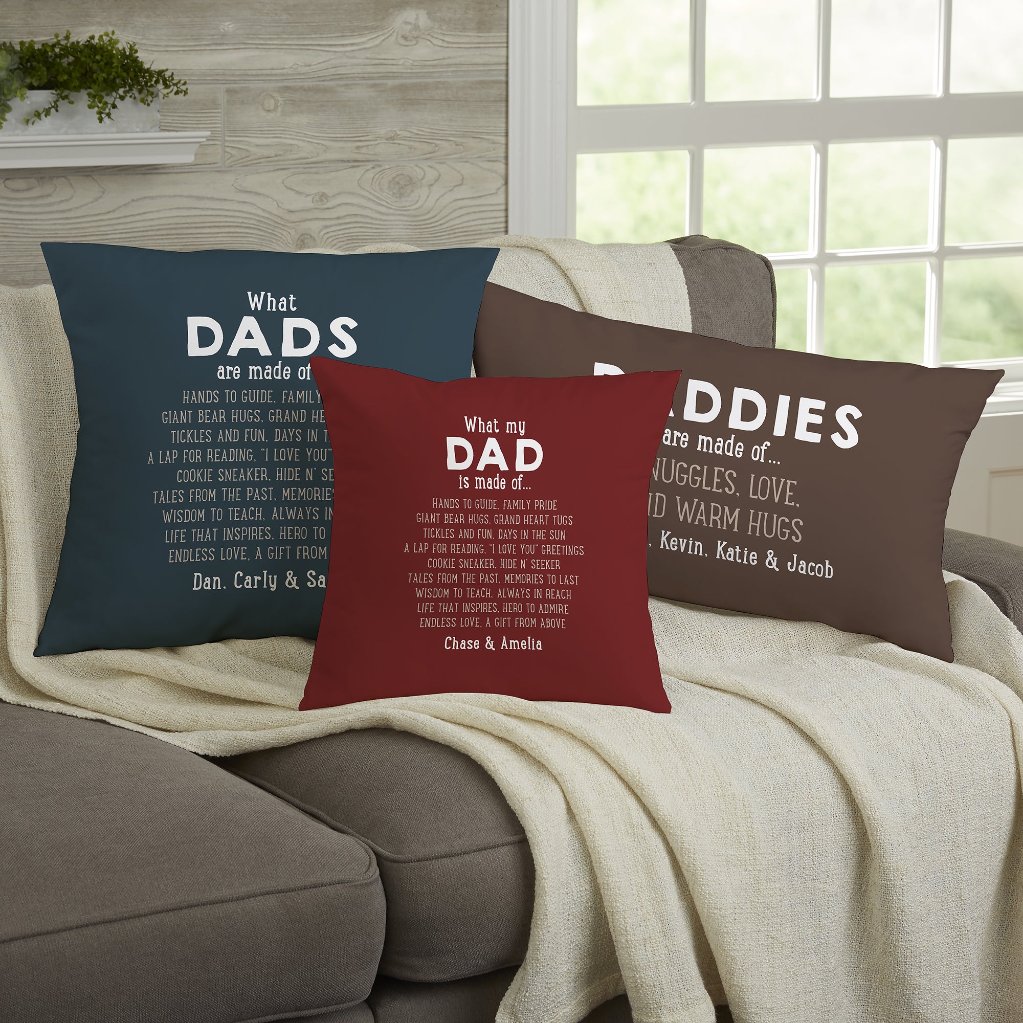 30910 - What Dads Are Made Of Personalized Throw Pillow