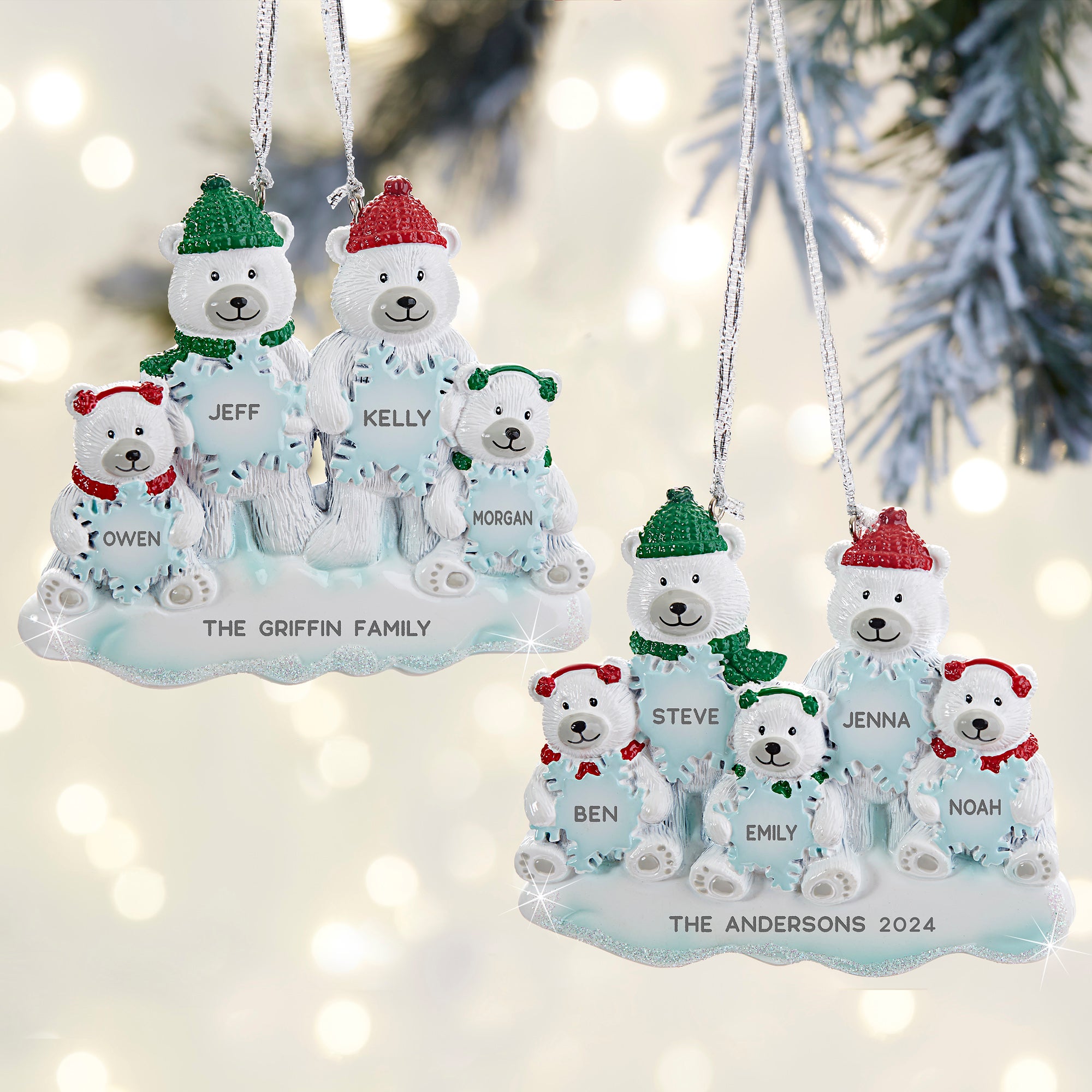 32276 - Polar Bear Family© Personalized Ornament