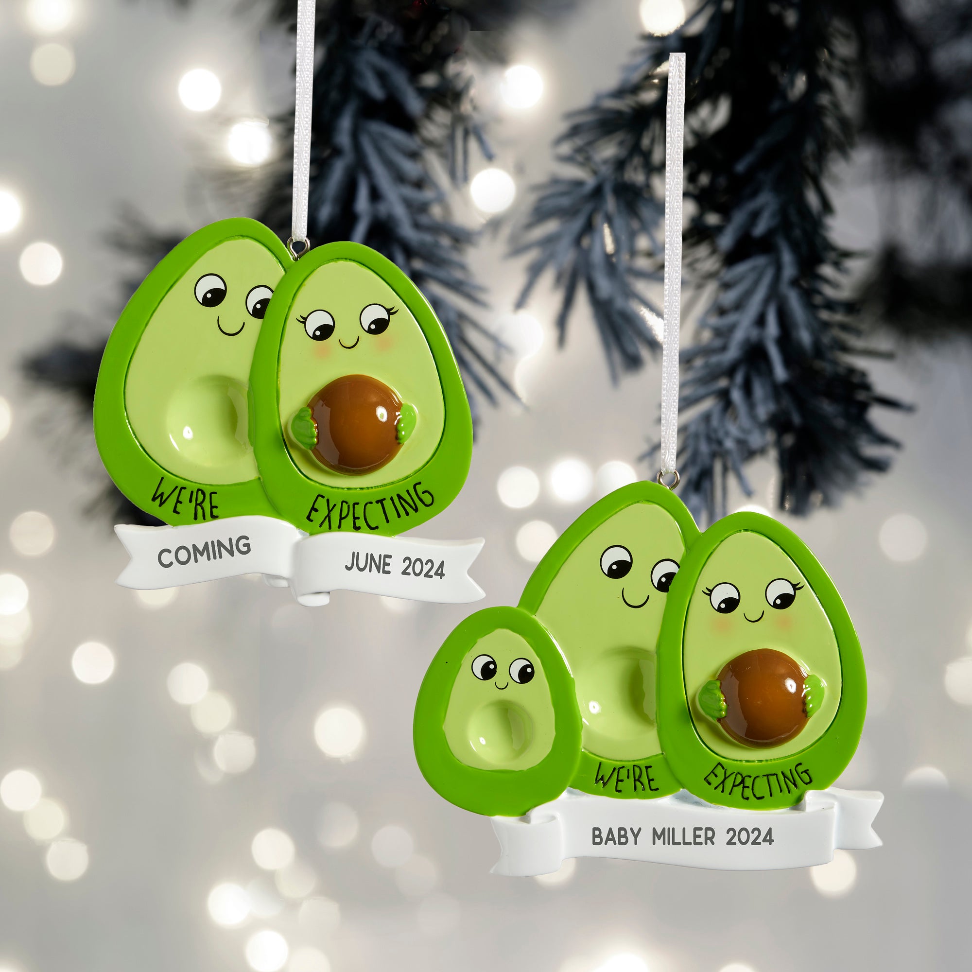 32300 - Expecting Avocado Personalized Ornament