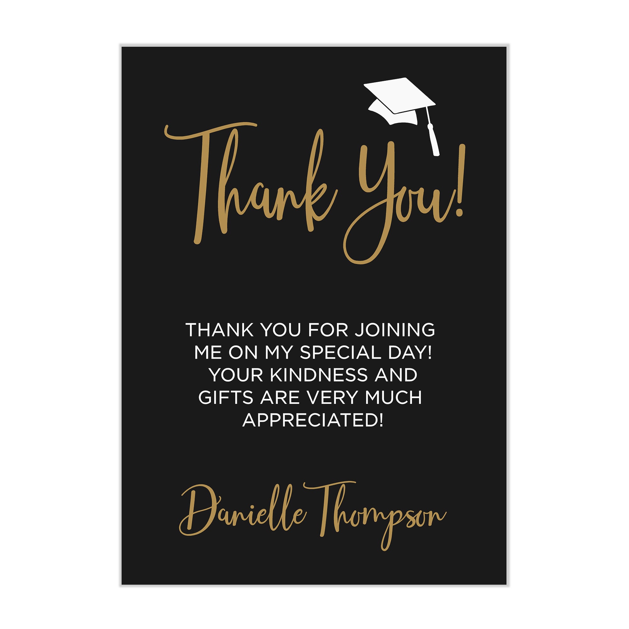 34435 - Classic Graduation Personalized Thank You Cards