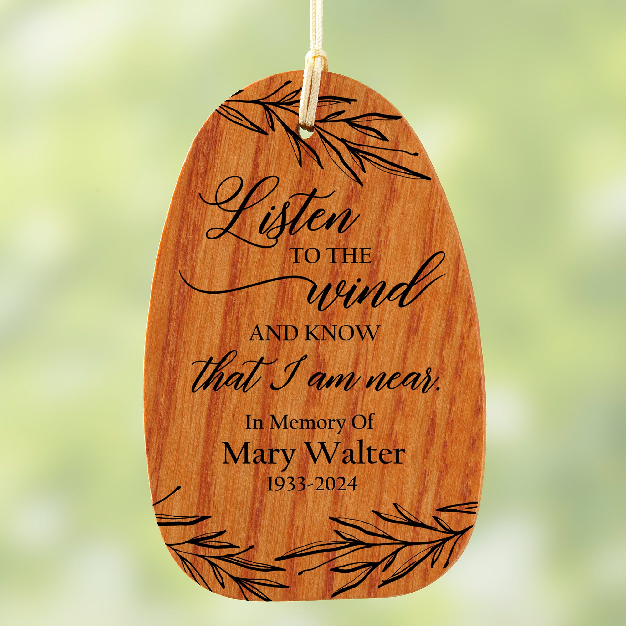 38007 - Listen To The Wind Personalized Urn Memorial Wind Chimes