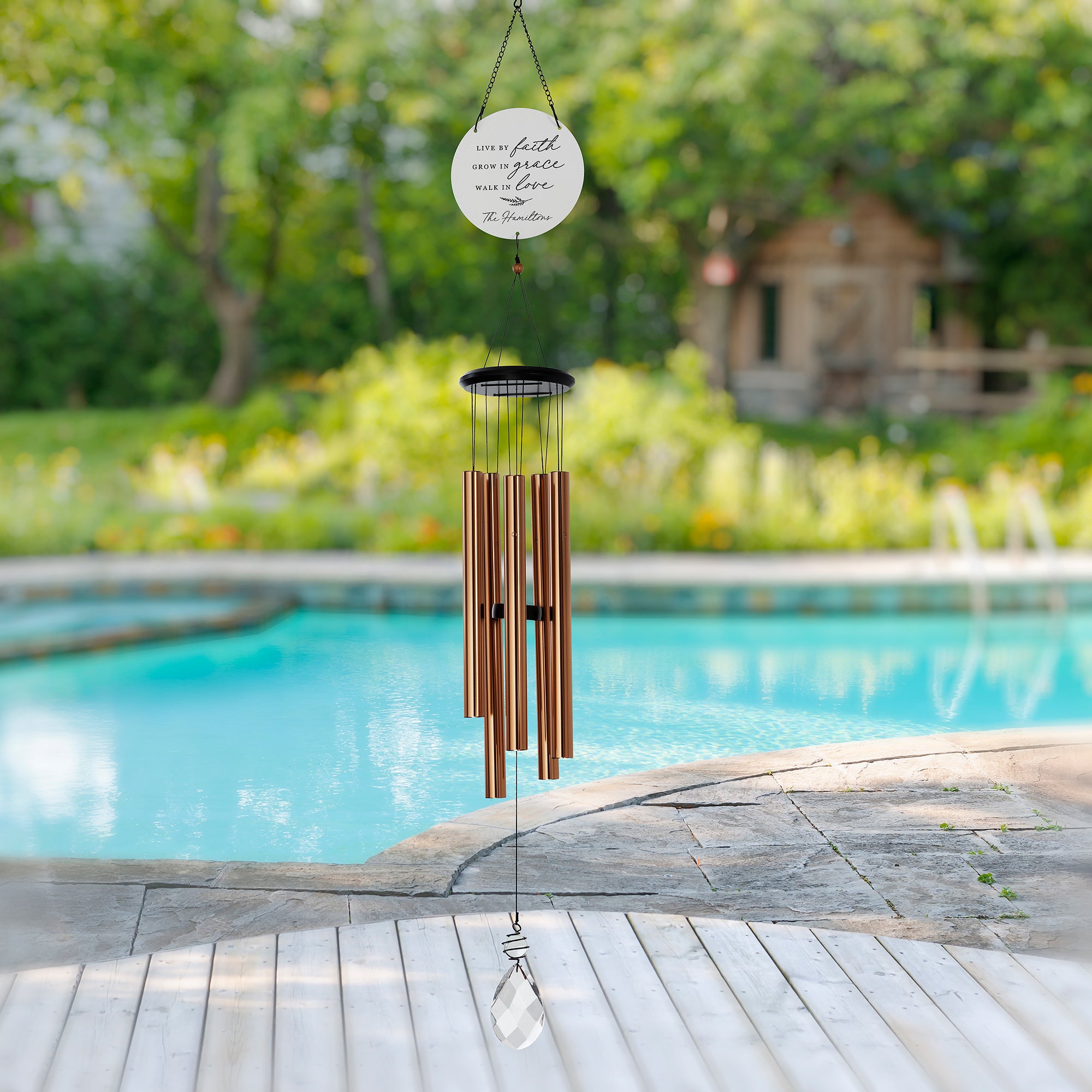 39927 - Live By Faith Personalized Wind Chimes 