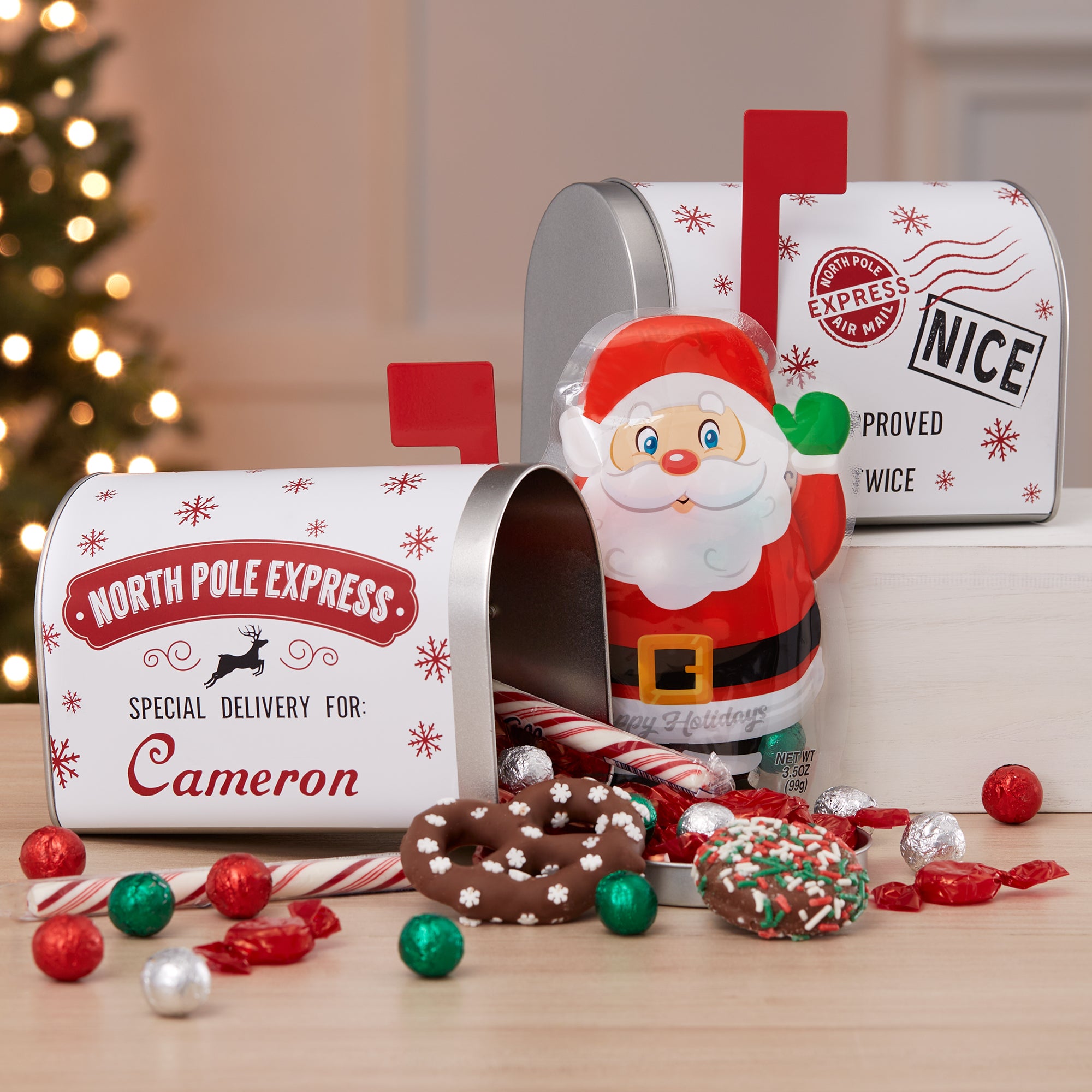 40077 - Special Delivery from Santa Personalized Christmas Mailbox & Treat Gift Set