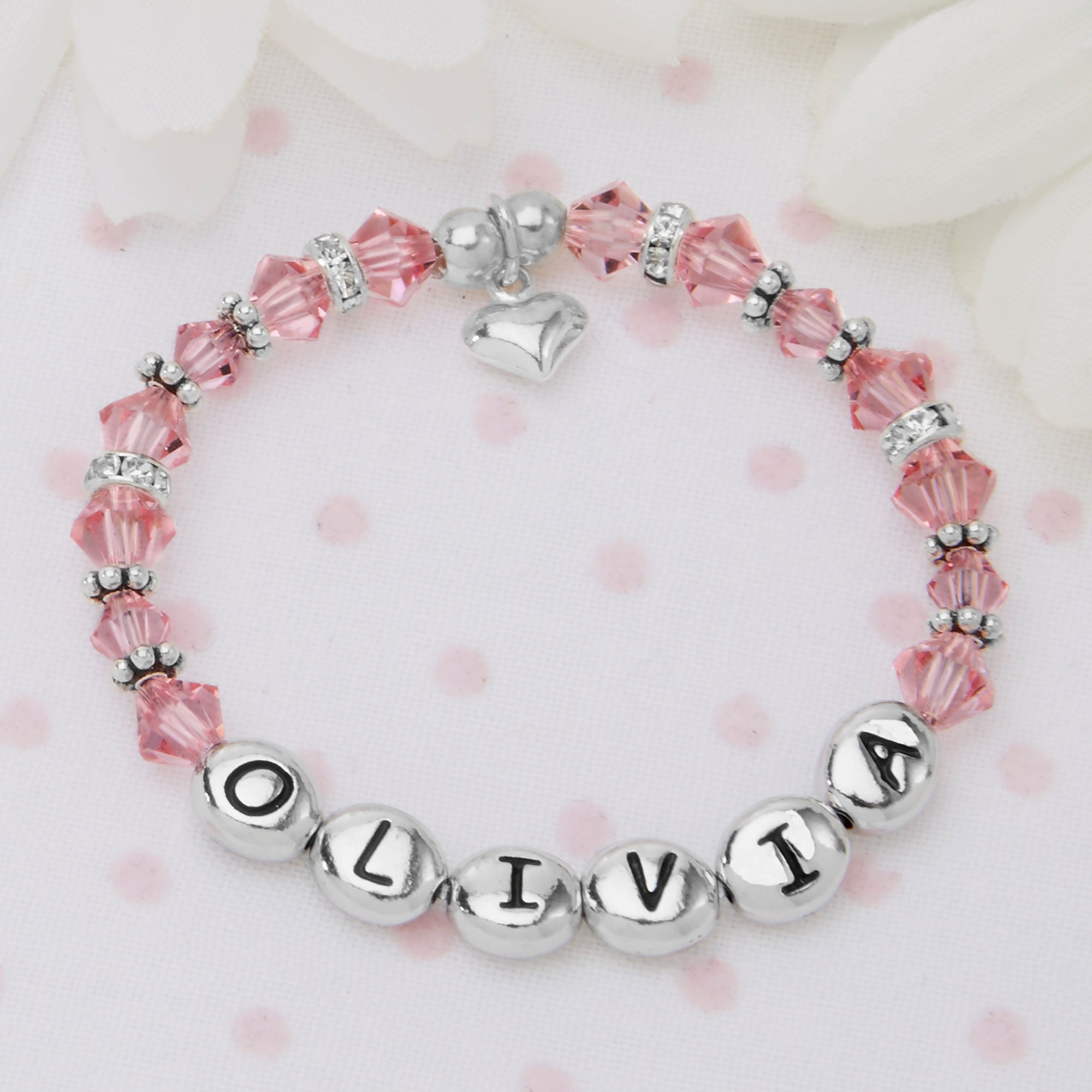 4053D - Baby&#39;s First Personalized Birthstone Bracelet