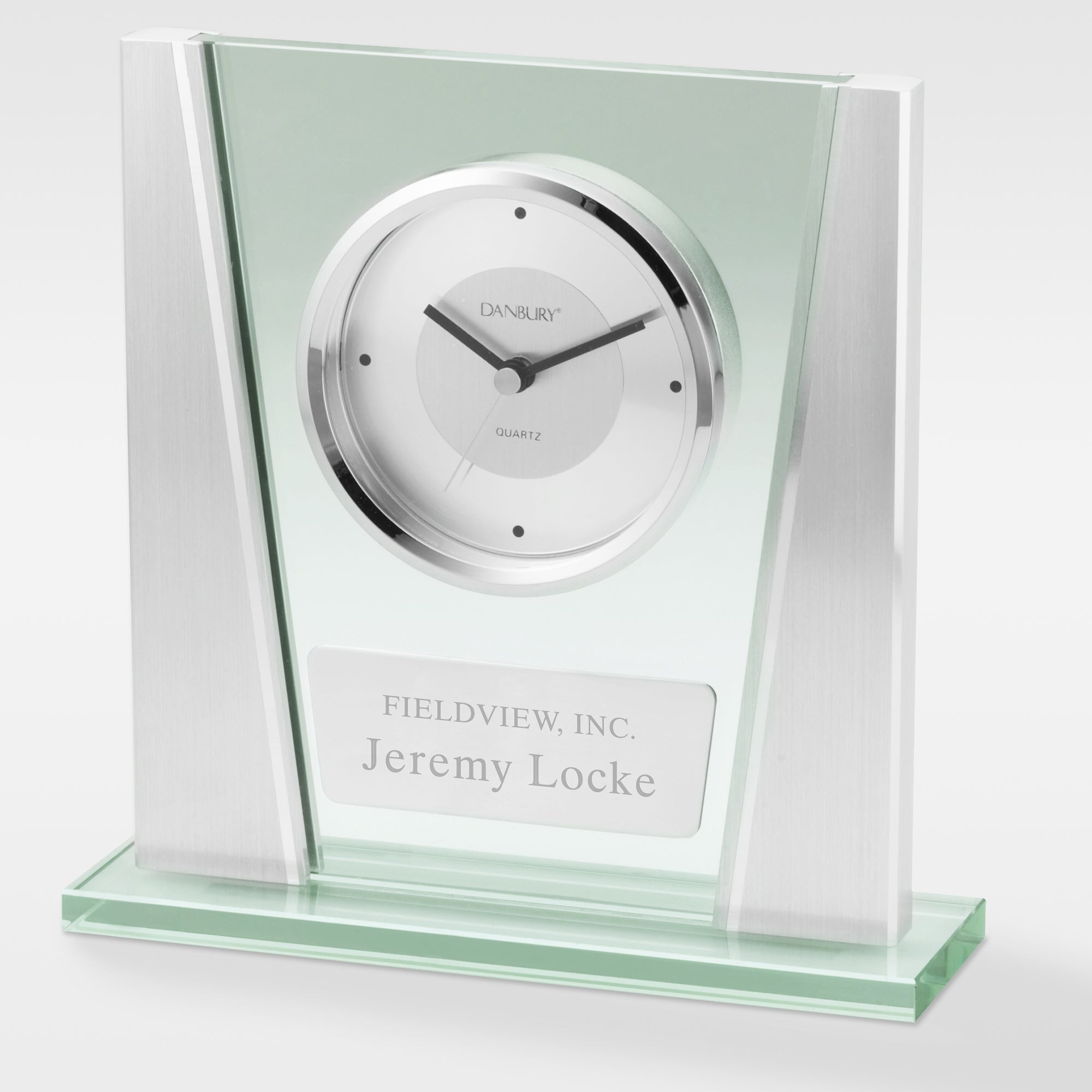 41287 - Rep. Personalized Logo Modern Glass Clock 