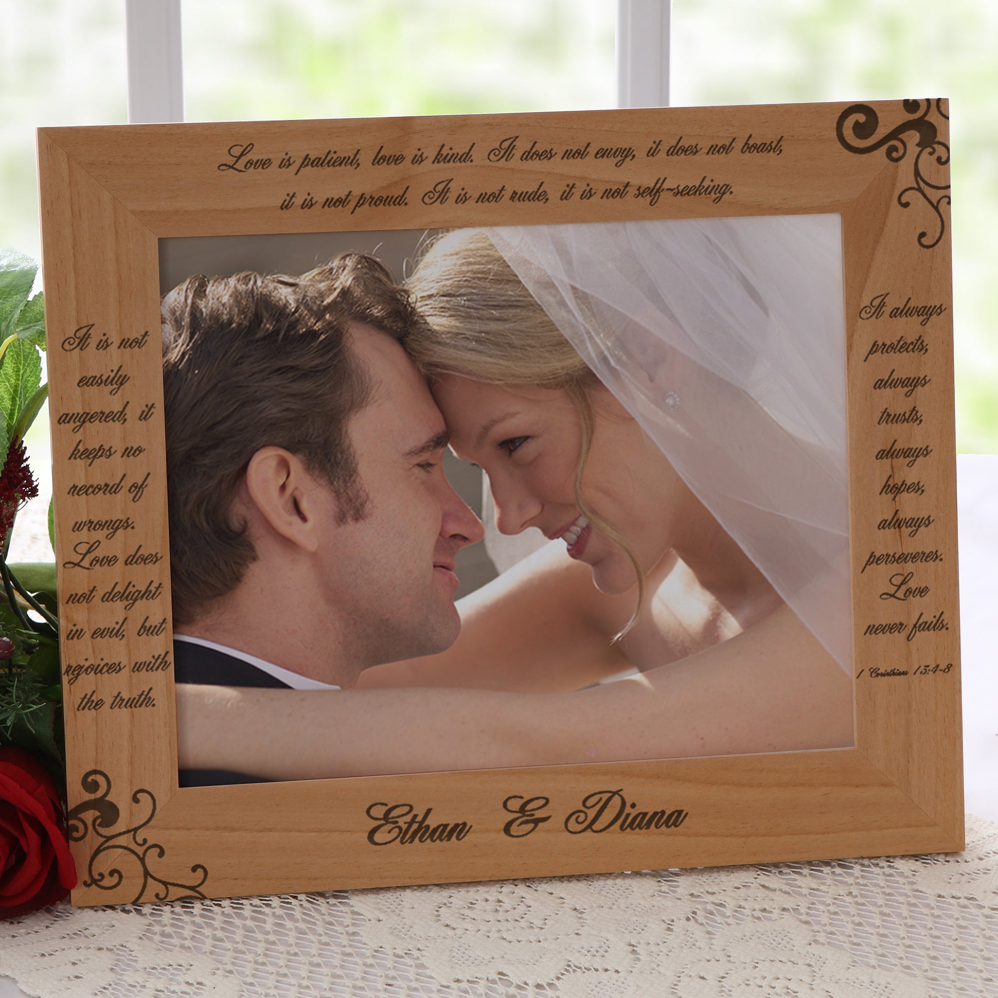 6517 - Love Is Patient Personalized 8x10 Frame