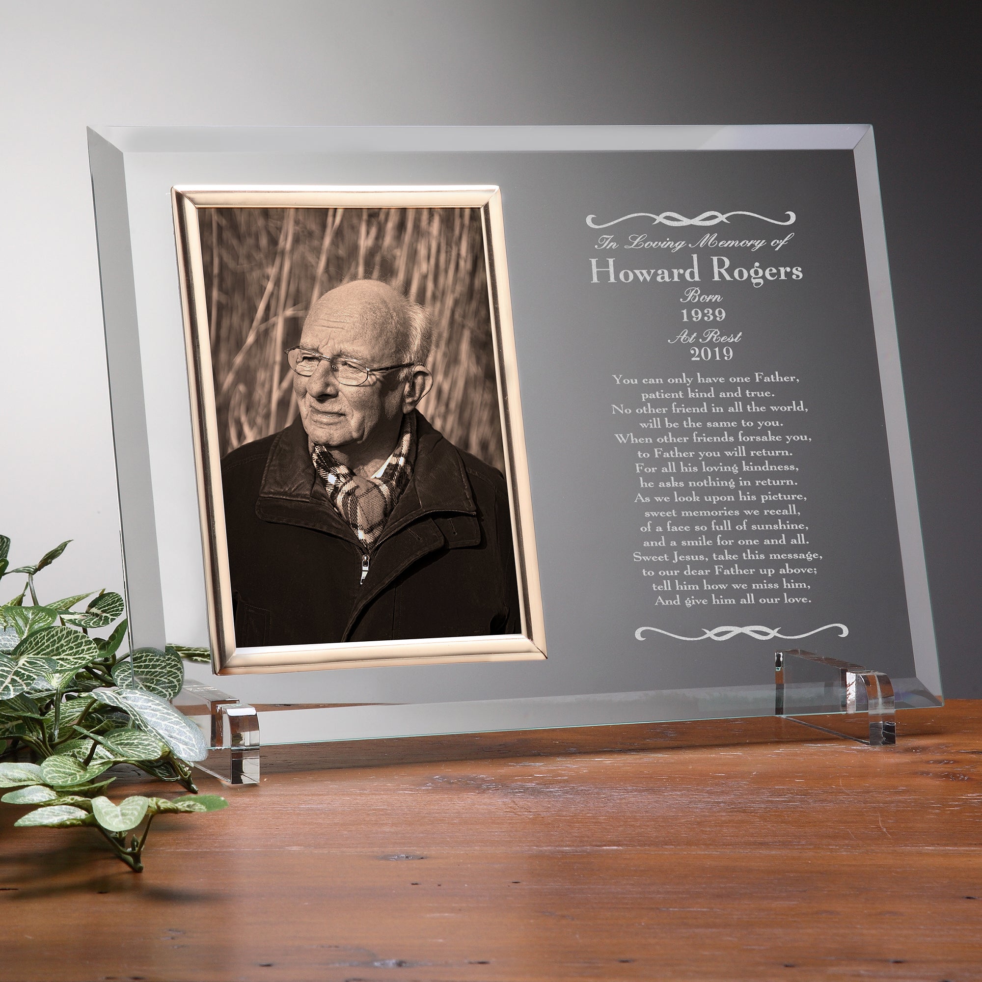 8201 - We Shall Meet Again Engraved Glass Memorial Frames