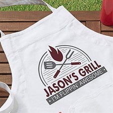 BBQ Grill Personalized Aprons  Potholders - 20134