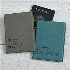 / * Cute Personalised Passport Cover with Names Unique Engraved Passport  Hold